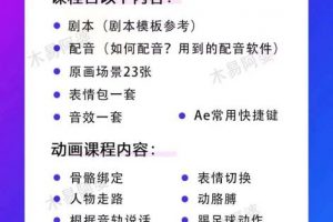 木易阿婆沙雕動畫教學(xué)視頻課程，沙雕動畫天花板，輕松漲粉，變現(xiàn)多樣