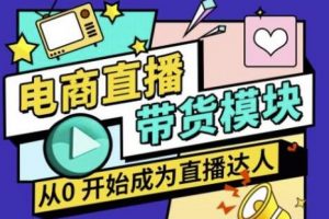 大鵬·電商直播帶貨課，系統(tǒng)學習直播帶貨各環(huán)節(jié)技巧和套路