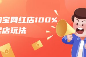 淘寶網(wǎng)紅店100%起店玩法：穩(wěn)定月利潤(rùn)在5000塊左右，輕松一人可操作多店