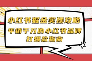 小紅書掘金實(shí)操攻略，年銷千萬的小紅書品牌打爆款指南