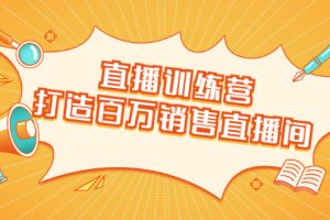 直播訓(xùn)練營：打造百萬銷售直播間 教會(huì)你如何直播帶貨，抓住直播大風(fēng)口