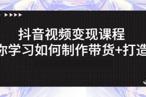 抖音短視頻變現課程：帶你學習如何制作帶貨+打造IP【41節】