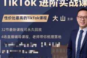 大山老師TikTok進階實戰課：賬號詳解，流量運營，實戰變現，助力你成功出海