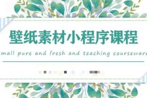 閃閃壁紙?zhí)栠\營教程，抓住圖文風口，快速吸粉變現(xiàn)