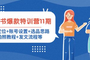 小紅書爆款特訓營11期：人設定位+賬號設置+選品思路+拍照教程+發(fā)文流程等