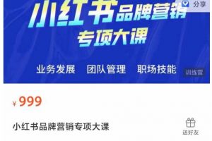 小紅書品牌營銷專項大課，操盤手進階，一套能讓你提升業務精進的課程