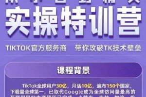 Seven漆·2022Tiktok從小白到精英實(shí)操特訓(xùn)營(yíng)，帶你掌握Tiktok賬號(hào)運(yùn)營(yíng)
