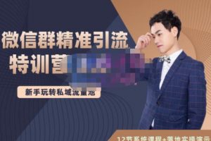 陸明明·微信群精準引流特訓營3.0，借助微信群進行引流操作，打造私域流量池