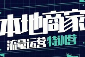 本地商家流量運營特訓營，四大板塊30節，本地實體商家必看課程