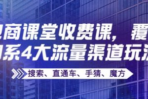 某電商課堂收費課，覆蓋淘系4大流量渠道玩法【搜索、直通車、手猜、魔方】