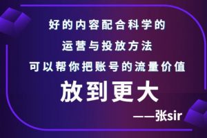 張sir賬號流量增長課，告別海王流量，讓你的流量更精準