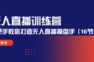 無人直播訓(xùn)練營：手把手教您打造無人直播操盤手（16節(jié)課時）