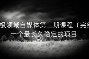 無(wú)極領(lǐng)域自媒體第二期課程（完結(jié)），一個(gè)最長(zhǎng)久穩(wěn)定的項(xiàng)目