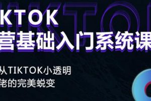 Tiktok實(shí)操進(jìn)階課程，體驗(yàn)從tiktok小透明到大佬的完美蛻變