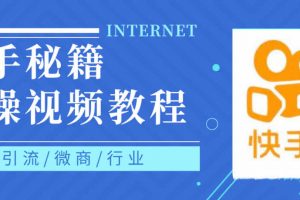 快手上熱門秘籍視頻教程，0基礎學會掌握快手短視頻上熱門規律