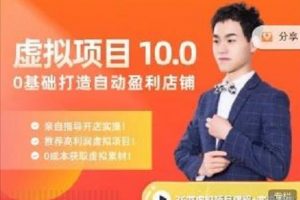 陸明明·虛擬項目特訓(xùn)班10.0，0基礎(chǔ)打造自動盈利店鋪 價值1580元