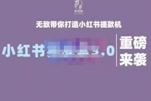謝無敵·小紅書實戰營3.0，無敵帶你打造小紅書提款機 價值7999元