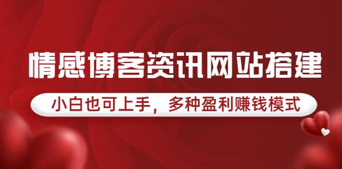 情感博客資訊網(wǎng)站搭建教學(xué)，小白也可上手，多種盈利賺錢模式（教程 源碼）插圖