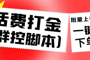 外面收費3000多的四合一話費打金群控腳本，批量上號一鍵下單【腳本 教程】