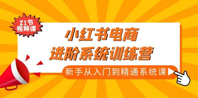小紅書電商進階系統訓練營：新手從入門到精通系統課（21節視頻課）插圖