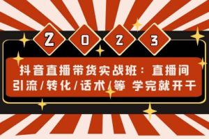 抖音直播帶貨實戰(zhàn)班：直播間引流/轉(zhuǎn)化/話術(shù)/等 學完就開干(無水印)