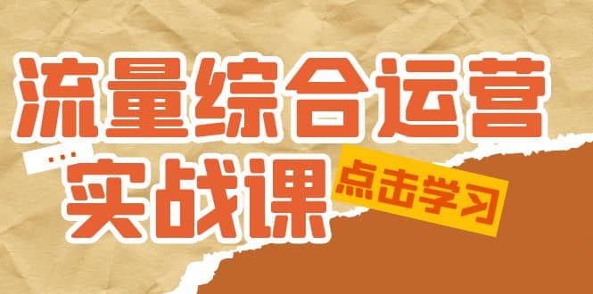 流量綜合·運(yùn)營實(shí)戰(zhàn)課：短視頻、本地生活、個(gè)人IP知識(shí)付費(fèi)、直播帶貨運(yùn)營插圖