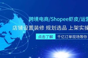 跨境電商/Shopee蝦皮/運(yùn)營(yíng)實(shí)戰(zhàn)訓(xùn)練營(yíng)：店鋪設(shè)置裝修 規(guī)劃選品 上架實(shí)操等等