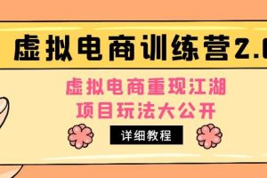 小紅書虛擬電商訓練營2.0，虛擬電商重現江湖，項目玩法大公開【詳細教程】