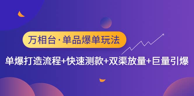 萬(wàn)相臺(tái)·單品爆單玩法，單爆打造流程 快速測(cè)款 雙渠放量 巨量引爆插圖