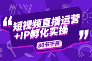 短視頻直播運營 IP孵化實戰(zhàn)：80節(jié)干貨實操分享
