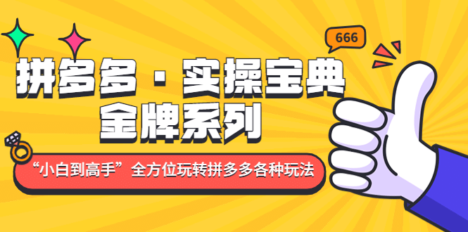 拼多多·實操寶典：金牌系列“小白到高手”帶你全方位玩轉(zhuǎn)拼多多各種玩法插圖