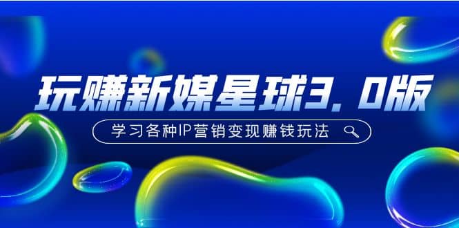 《玩賺新媒星球3.0版》學習各種IP營銷變現玩法（價值498）插圖