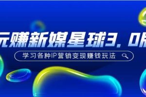 《玩賺新媒星球3.0版》學習各種IP營銷變現玩法（價值498）