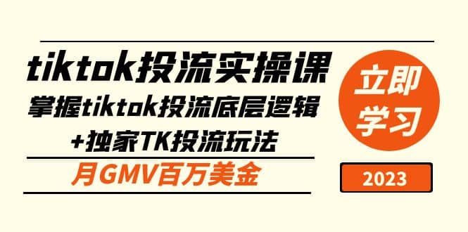 tiktok投流實(shí)操課：掌握tiktok投流底層邏輯 獨(dú)家TK投流玩法插圖