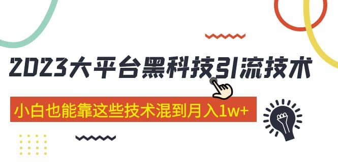 價值4899的2023大平臺黑科技引流技術 29節課插圖