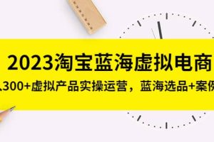 2023淘寶藍海虛擬電商，虛擬產品實操運營，藍海選品 案例拆解