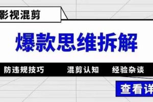 影視混剪爆款思維拆解 從混剪認(rèn)知到0粉小號(hào)案例 講防違規(guī)技巧 各類(lèi)問(wèn)題解決