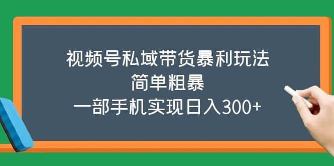 視頻號私域帶貨暴利玩法，簡單粗暴插圖