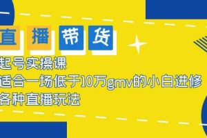 2023直播帶貨起號實(shí)操課，適合一場低于·10萬gmv的小白進(jìn)修 各種直播玩法