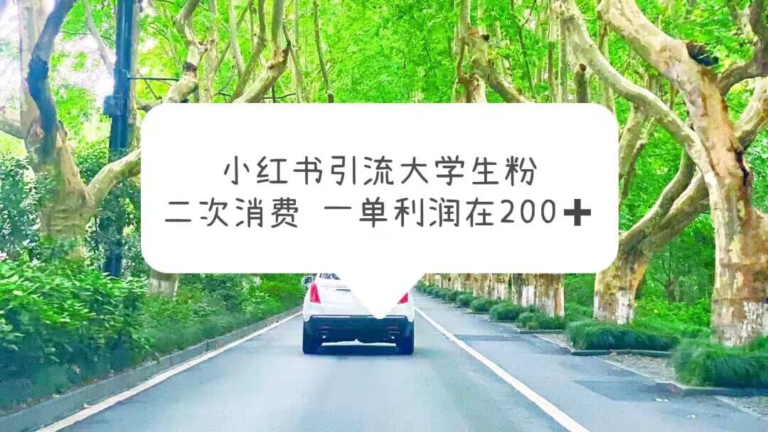 小紅書引流大學生粉，變現項目，一單利潤在200 （教程 資源）插圖