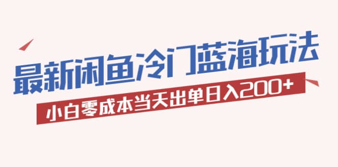 2023最新閑魚冷門藍海玩法，小白零成本當天出單日入200插圖
