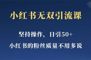 小紅書無雙課一天引50 女粉，不用做視頻發(fā)視頻，小白也很容易上手拿到結(jié)果