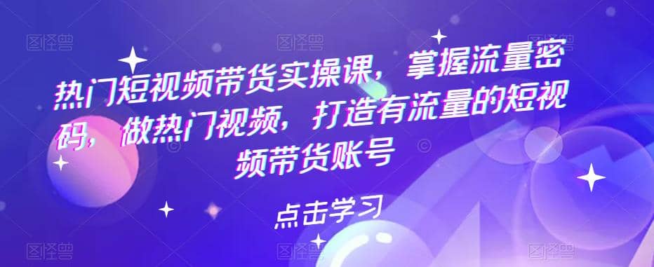 熱門短視頻帶貨實(shí)戰(zhàn) 掌握流量密碼 做熱門視頻 打造有流量的短視頻帶貨賬號插圖