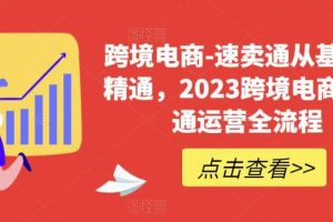 速賣通從0基礎到精通，2023跨境電商-速賣通運營實戰全流程