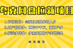 此項(xiàng)目外面賣398保姆級(jí)拆解夸克網(wǎng)盤拉新玩法，助力新朋友快速上手