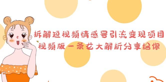 拆解短視頻情感號引流變現項目，視頻版一條龍大解析分享給你插圖