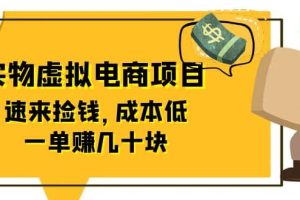 東哲日記：全網(wǎng)首創(chuàng)實(shí)物虛擬電商項(xiàng)目，速來(lái)?yè)戾X(qián)，成本低，一單賺幾十塊！