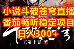 小說斗破蒼穹直播，番茄暢聽日入300 穩(wěn)定項(xiàng)目