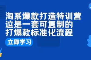 淘系爆款打造特訓(xùn)營(yíng)：這是一套可復(fù)制的打爆款標(biāo)準(zhǔn)化流程