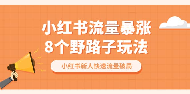 小紅書流量-暴漲8個(gè)野路子玩法：小紅書新人快速流量破局（8節(jié)課）插圖